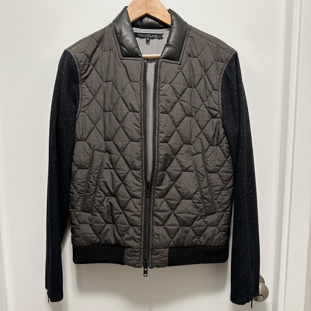 Timo Weiland zip quilted jacket with zip sleeves